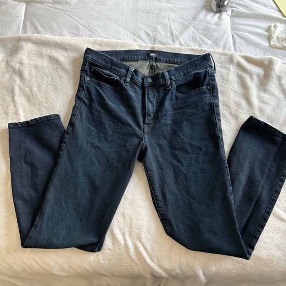 Express Other - Express Slim Straight Hyper Stretch Dark Blue Denim Jeans 32 x 32